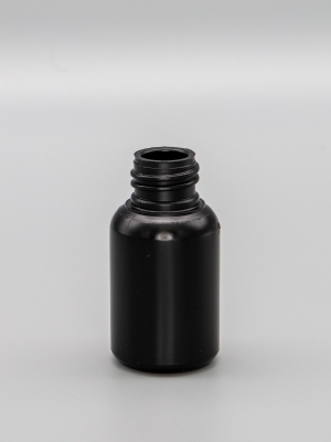 Rundflasche aus LDPE, 30ml, schwarz