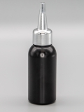 Rundflasche aus HDPE, 50 ml, schwarz