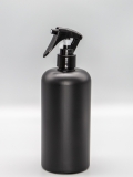 Rundflasche aus HDPE, 500 ml, schwarz